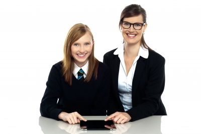 Teacher and Tablet