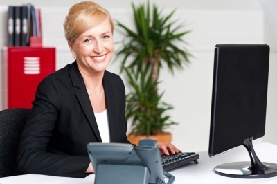 Woman at Computer